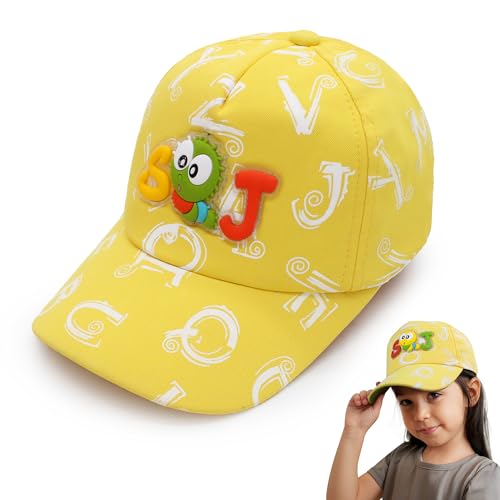 VRITRAZ Polyester SWJ Cartoon Character Printed Little Cap For Kids, Baby Girl's and Boy's 3-12 Years (Color-Yellow) - Image 1