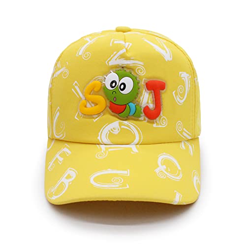 VRITRAZ Polyester SWJ Cartoon Character Printed Little Cap For Kids, Baby Girl's and Boy's 3-12 Years (Color-Yellow) - Image 4