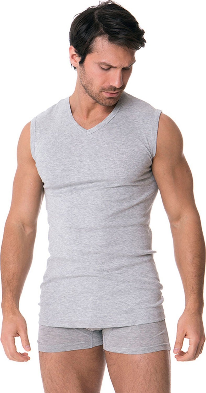 Dorea Men's Sleeveless V-Neck Undershirt 5-Pack  - Image 1