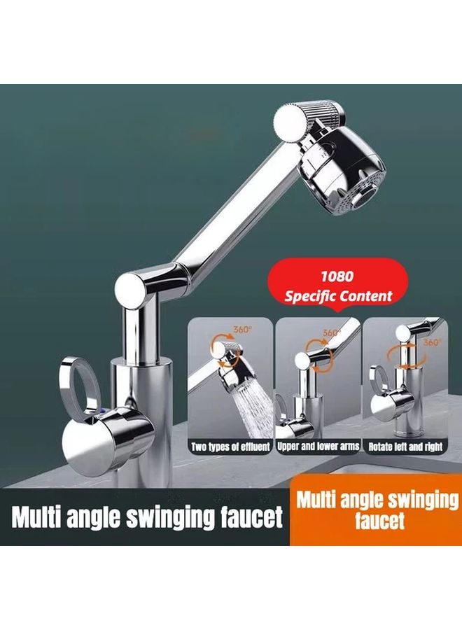 2 In 1 Universal Faucet Set Black 23 62 Inch Swivel Hose For Bathroom Sink - Image 3