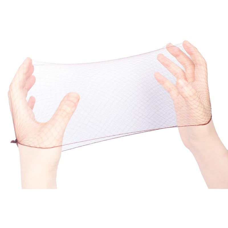 10PCS Invisible Elastic Mesh Hairnets - Individual Packing, 20" / 50cm Brown Nets for Sleeping, Ballet, Hair Buns, Cooking, Food Service, and Wigs