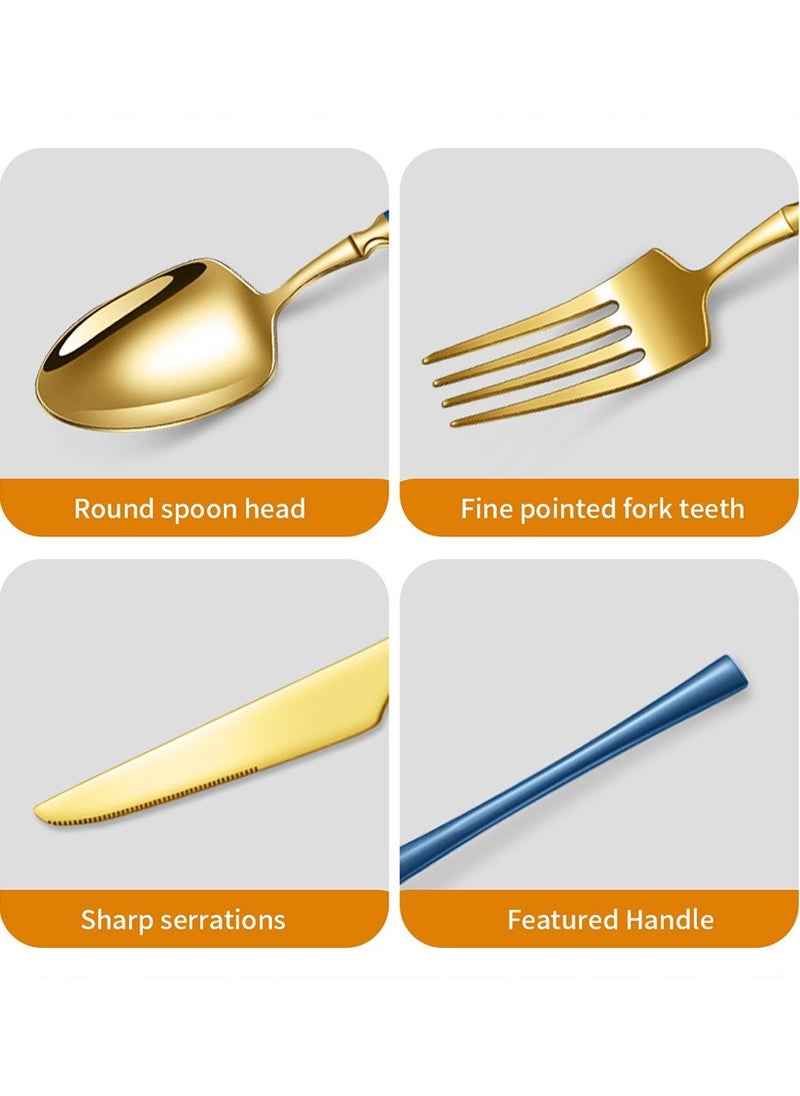 Stainless Steel Cutlery Set, 24 Pieces Western Cutlery Set, Knife, Fork, Spoon - Image 2