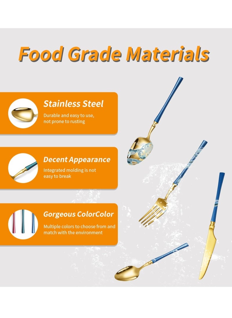 Stainless Steel Cutlery Set, 24 Pieces Western Cutlery Set, Knife, Fork, Spoon - Image 3