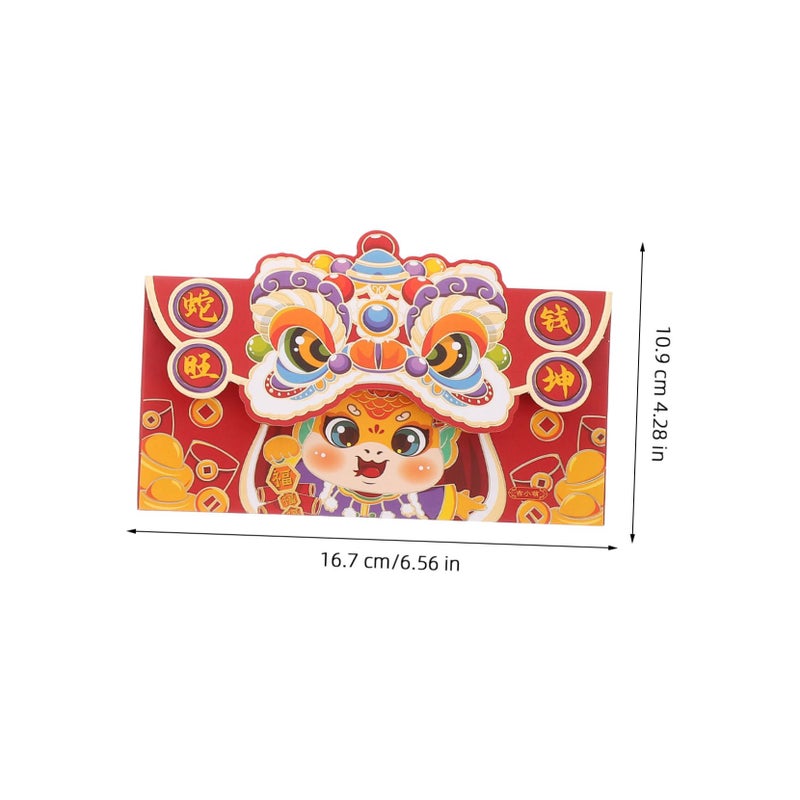 Traditional Chinese Red Envelopes 12PCS Lunar New Year Money Packets Spring Festival Decorative Size 1 Count Pack of 1 - Image 3
