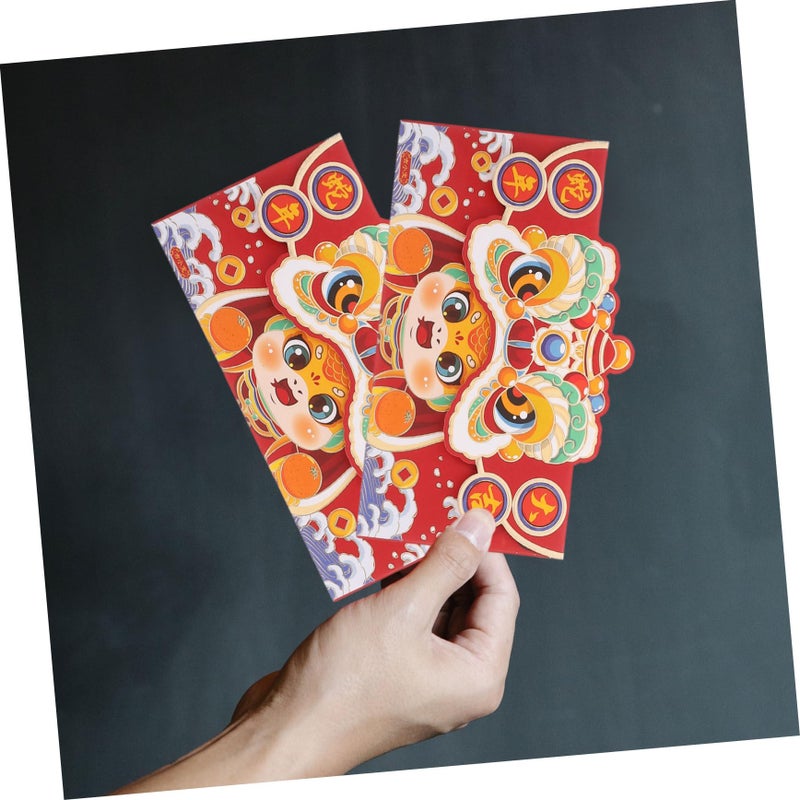 Traditional Chinese Red Envelopes 12PCS Lunar New Year Money Packets Spring Festival Decorative Size 1 Count Pack of 1 - Image 5