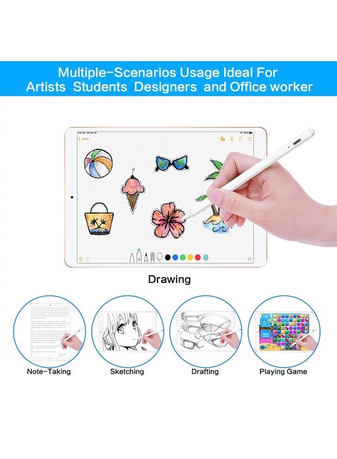 Stylus Pen for Apple iPad Pencil - Pen for iPad 10th 9th 8th 7th 6th Gen Palm Rejection for Apple Pencil 2nd Generation Compatible 2018-2022 iPad Mini 6th 5th Air 5th 4th 3rd iPad Pro 11-12.9 Inch