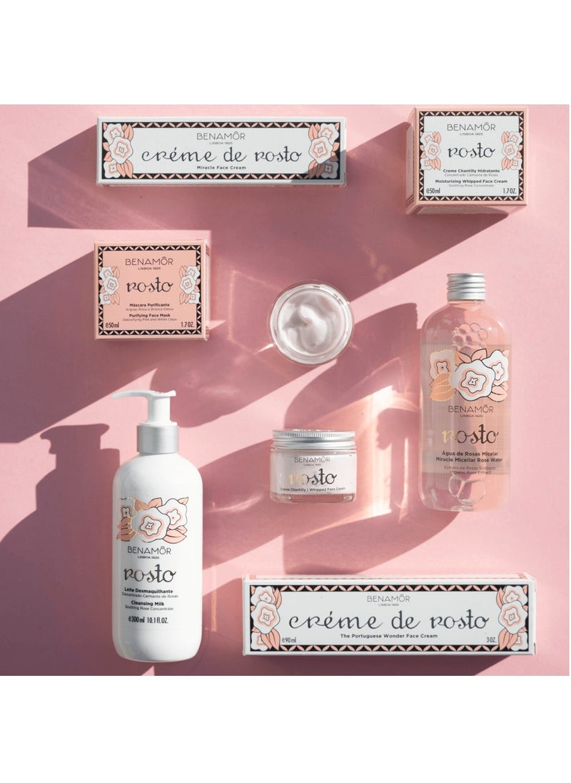 BENAMÕR - Miracle Face Cream Face Cream Light Rose Scented Cream Ultra Hydrating Lotion Brightener & Primer Hydration Cream for Face Rose Water Cream Skincare Gifts 50ml - Image 1