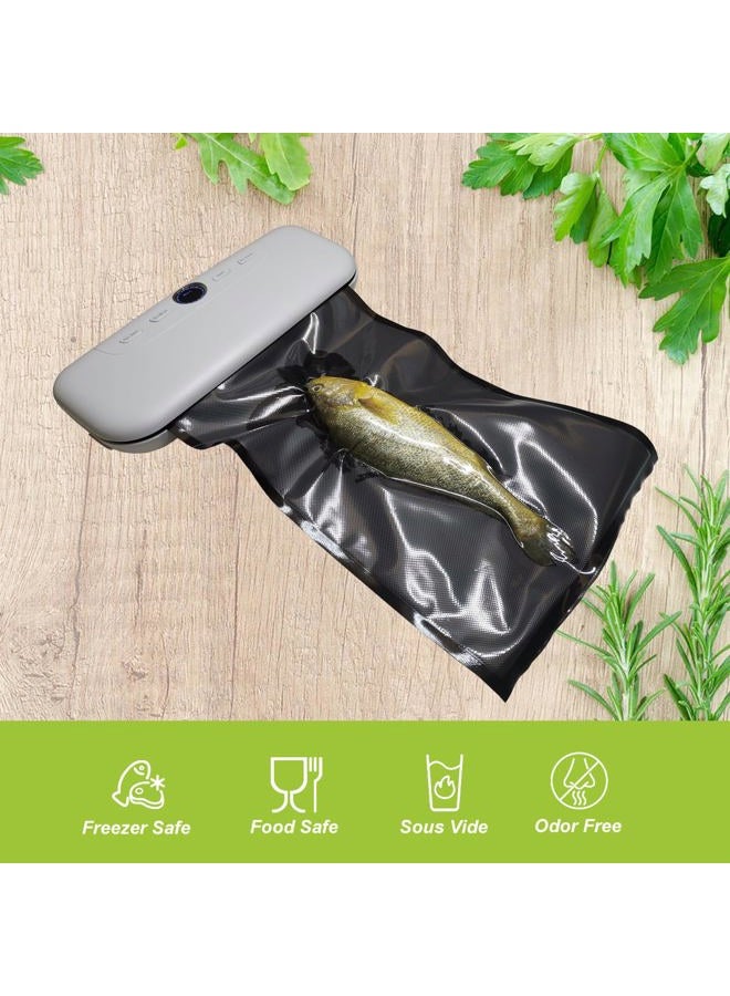 EDYCARX 11" x 19.5' (Total 39 Feet) Vacuum Seal Bags Black and Clear, Vacuum Sealer Bags for Food Storage, Heavy Duty Commercial Grade 5 Mil Vacuum Bags, 2 Rolls - Image 2