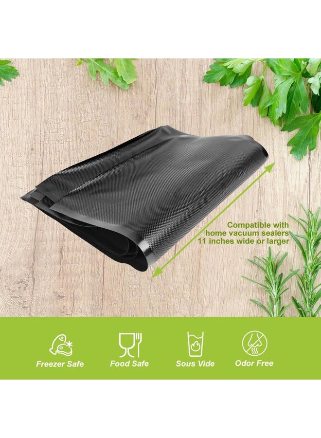 EDYCARX 11" x 19.5' (Total 39 Feet) Vacuum Seal Bags Black and Clear, Vacuum Sealer Bags for Food Storage, Heavy Duty Commercial Grade 5 Mil Vacuum Bags, 2 Rolls - Image 3