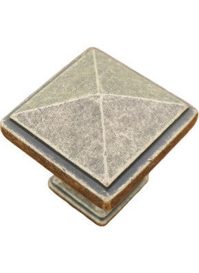 Azm Hırdavat - Azm System Handle Antique Silver Button 4222 Osm - Image 1