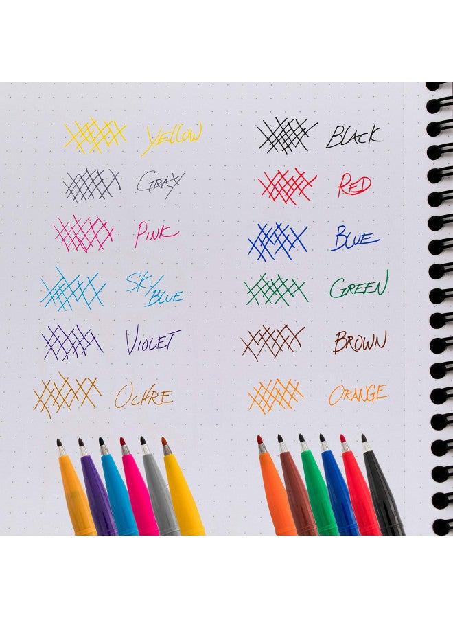 Pentel Sign Pen Fiber-Tipped Pen, Gray Ink, Box of 12 (S520-N) - Image 3