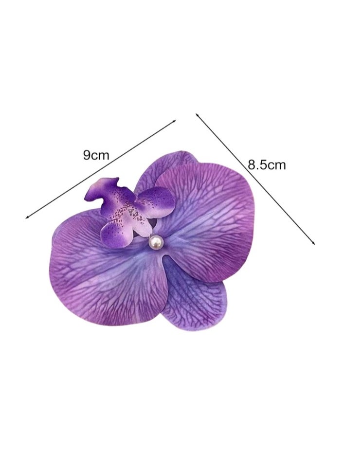 OASIS-TH 2 Pcs With 2 Colors Flower Hair Clips Clips for Women Girls Kids  - Image 2