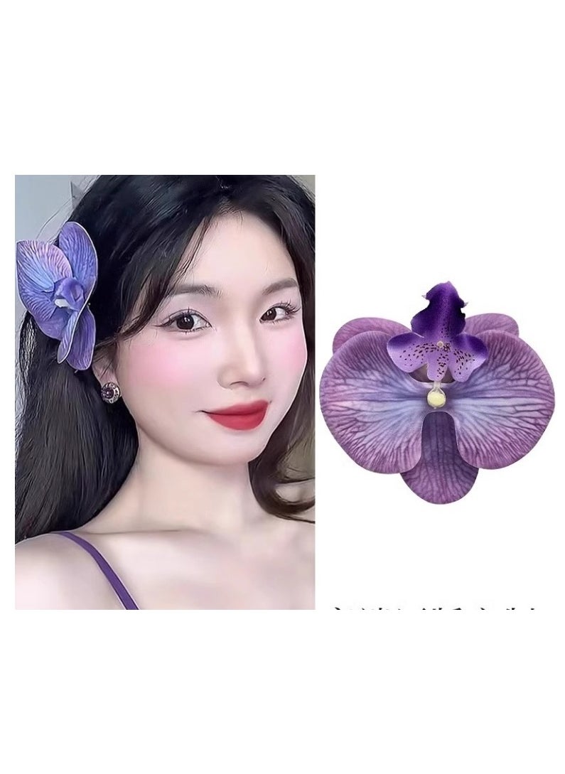 OASIS-TH 2 Pcs With 2 Colors Flower Hair Clips Clips for Women Girls Kids  - Image 4