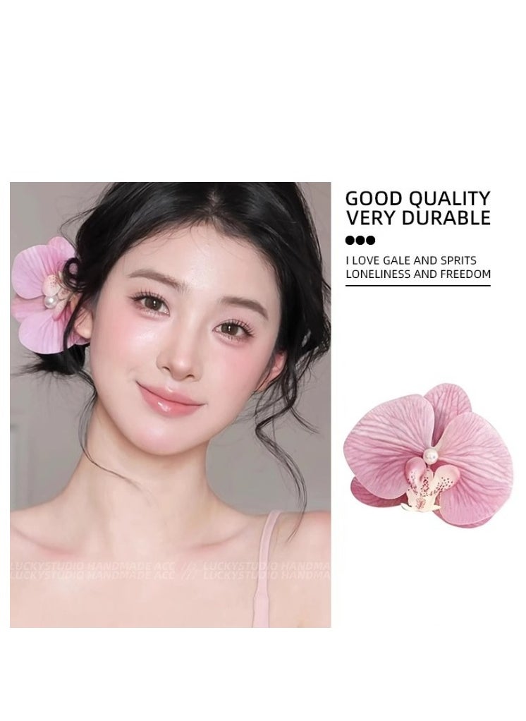 OASIS-TH 2 Pcs With 2 Colors Flower Hair Clips Clips for Women Girls Kids  - Image 5