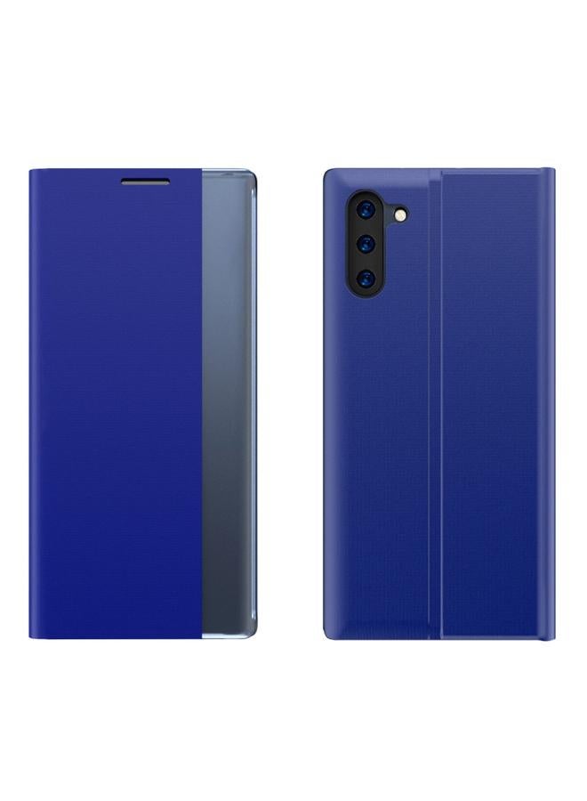 اس-توب جراب لهاتف Galaxy Note 10 Plus مصنوع من القماش الملمس العادي مع حامل قابل للطي مصنوع من الجلد - Image 2