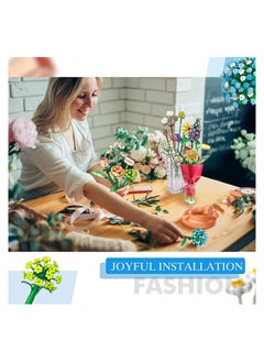 Y&D Flower Bouquet Building Blocks Creativity Artificial Flowers Toy Set Botanical Collection Toys Gift for Girls Women Adult Friends Kids  - Image 2