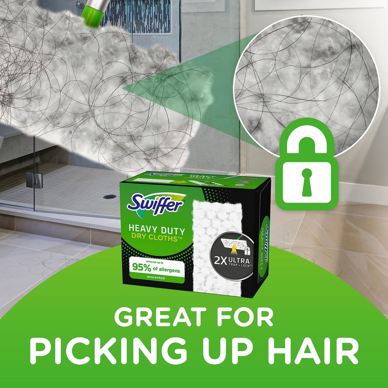 Swiffer Sweeper Heavy Duty Mop Pad Refills for Floor Mopping and Cleaning, All Purpose Multi Surface Floor Cleaning Product, 20 Count, 2 Pack - Image 5