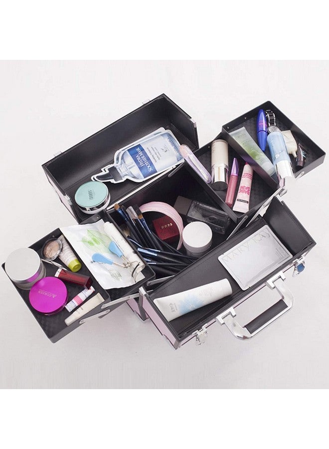 Adson Professional Beauty Makeup Cosmetic Vanity Case/Box (Light Pink) - Image 4