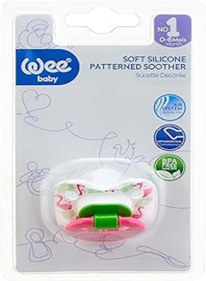 Wee baby Wee Baby Swan Printed Orthodontic Soother, Number 1 