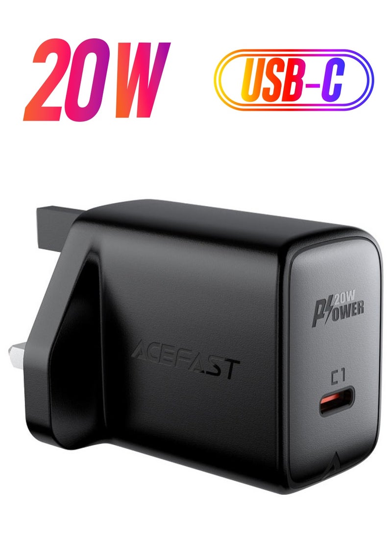 ACEFAST Fast Charge Wall Charger A4 PD3.0 20W (1xUSB-C) UK - Image 1
