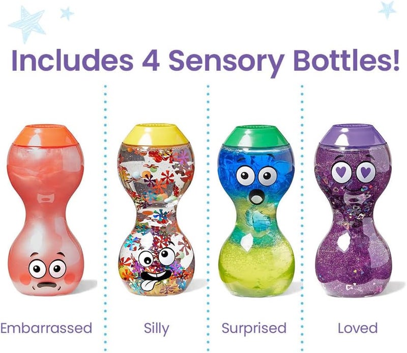 hand2mind hand2mind Express Your Feelings Sensory Bottles Secondary Emotions 2 Toddler Sensory Toys Quiet Fidget Toys Play Therapy Toys Calm Down Corner Supplies Calming Corner Social Emotional Learning  - Image 2