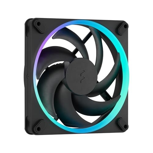 Fractal Design Momentum 14 RGB - Silent PC Case Fan - 140 mm - ARGB Gen 2-20 LEDs - Liquid Crystal Polymer LCP Blades - FDB Fluid Dynamic Bearing - Cooling Performance - Powerful Airflow - Black - Image 1