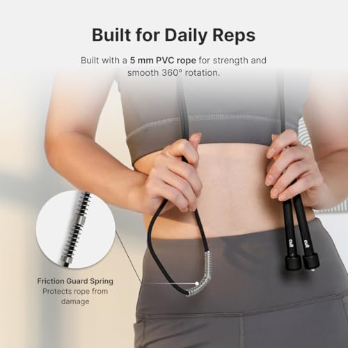 Cult Adjustable Skipping Rope for Men & Women | PVC Jump Rope with Anti-Slip Handles, 360° Smooth Rotation & Length Adjustment | Speed Rope for Cardio, Weight Loss, Endurance & Full Body Workout Black - Image 4