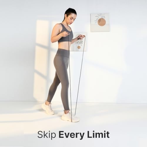 Cult Adjustable Skipping Rope for Men & Women | PVC Jump Rope with Anti-Slip Handles, 360° Smooth Rotation & Length Adjustment | Speed Rope for Cardio, Weight Loss, Endurance & Full Body Workout Black - Image 2