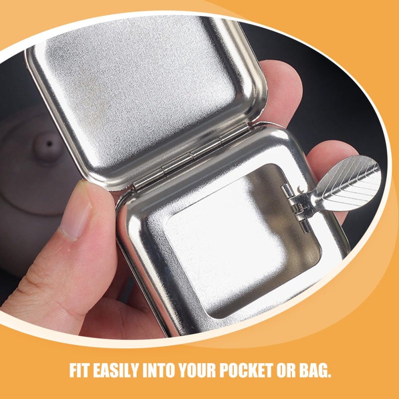 Portable Metal Ashtray with Lid Smokeless Mini for Car Outdoor Travel Pocket Use - Image 4