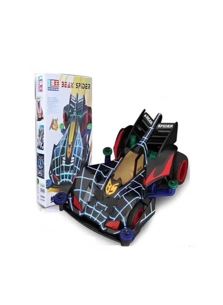 Mini 4WD High-Speed Racing Car with Spider Web Pattern - Beak Spider Model - Image 2