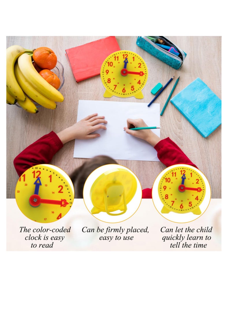 SUNSAR 24-Hour Teaching Clock for Children - Colorful Educational Time Learning Clock with Graphics - 10cm - Image 3