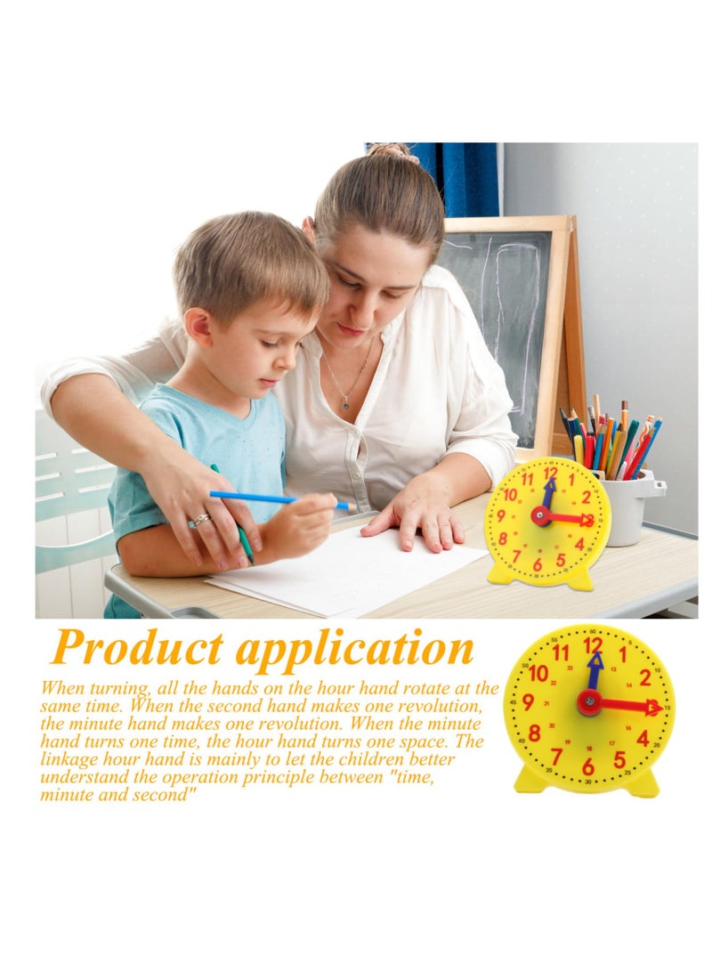 SUNSAR 24-Hour Teaching Clock for Children - Colorful Educational Time Learning Clock with Graphics - 10cm - Image 4
