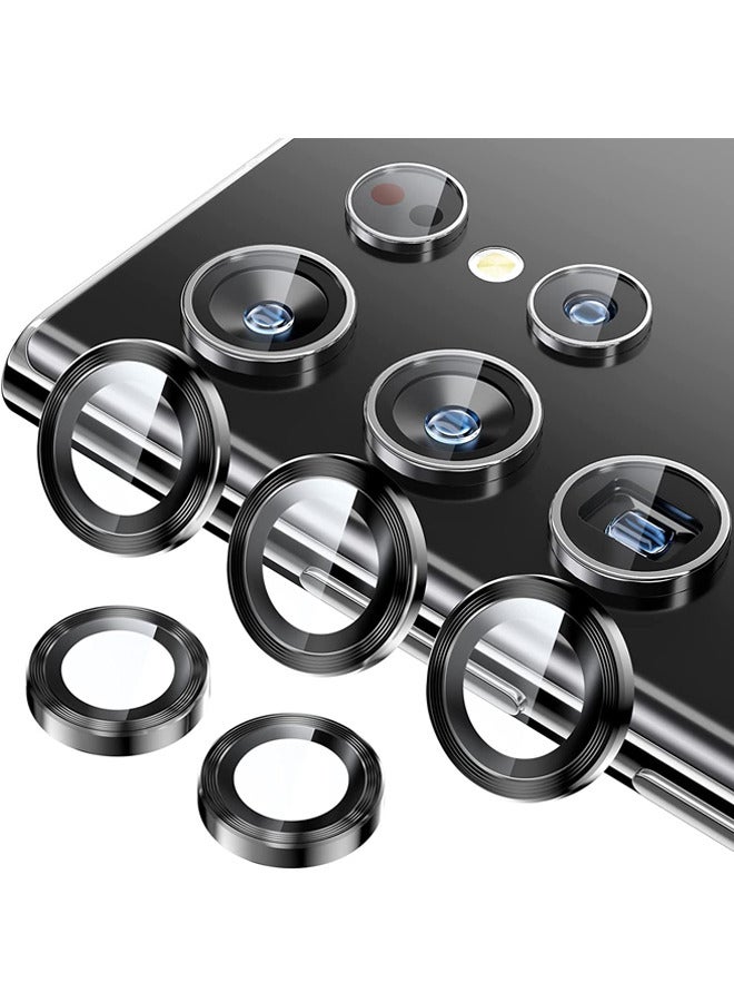 Rock Pow 5+5 PCS for Samsung Galaxy S23 Ultra Camera Lens Protector Keep Lens Original Design 9H Tempered Glass Metal Ring Camera Cover Screen Protector Case Friendly Night Shot Mode HD Clear - Image 1