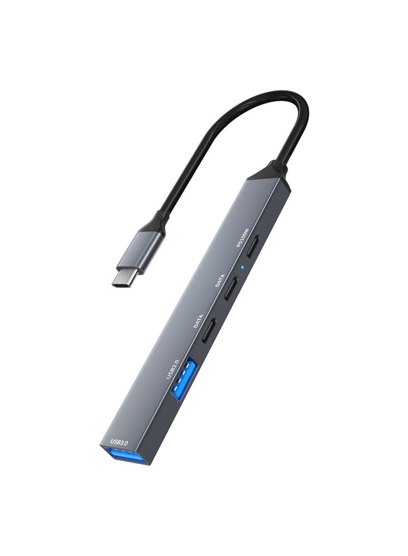 general Type-C Docking Station 5-in-1 USB Hub Hub, Support PD Fast Charge 100W, HDMI 4K Output, USB 3.0, Suitable for MacBook/Pro/Air, Huawei, Lenovo and other Type-C devices, multi-function splitter - Image 1