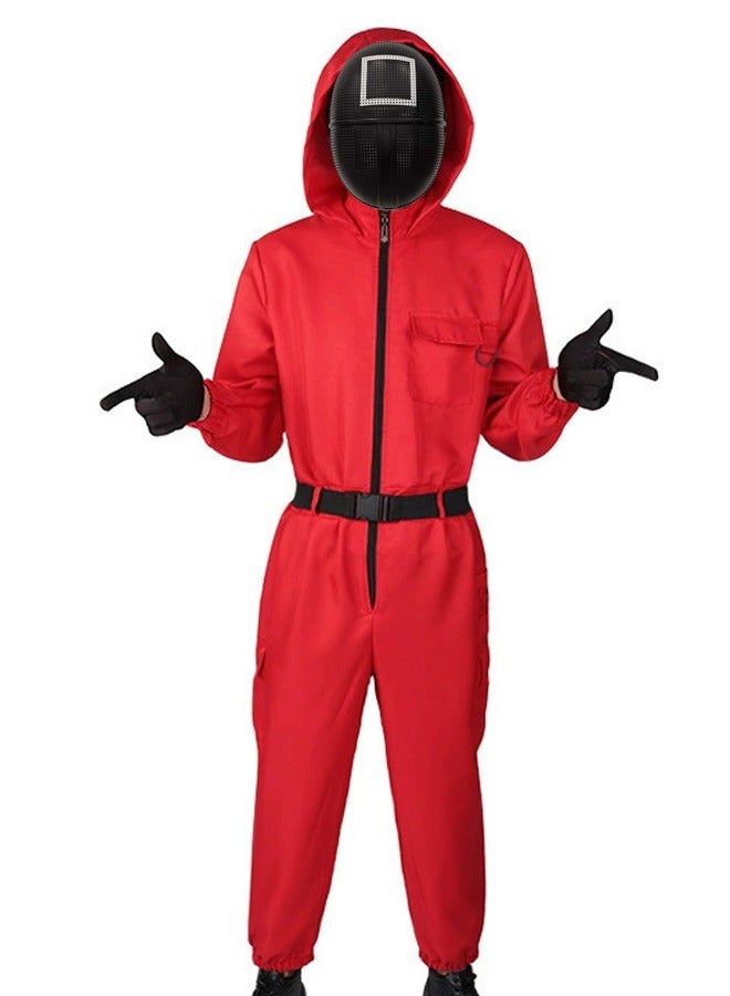 Squid Game Cosplay Jumpsuit With Belt+Gloves+Masks  - Image 1