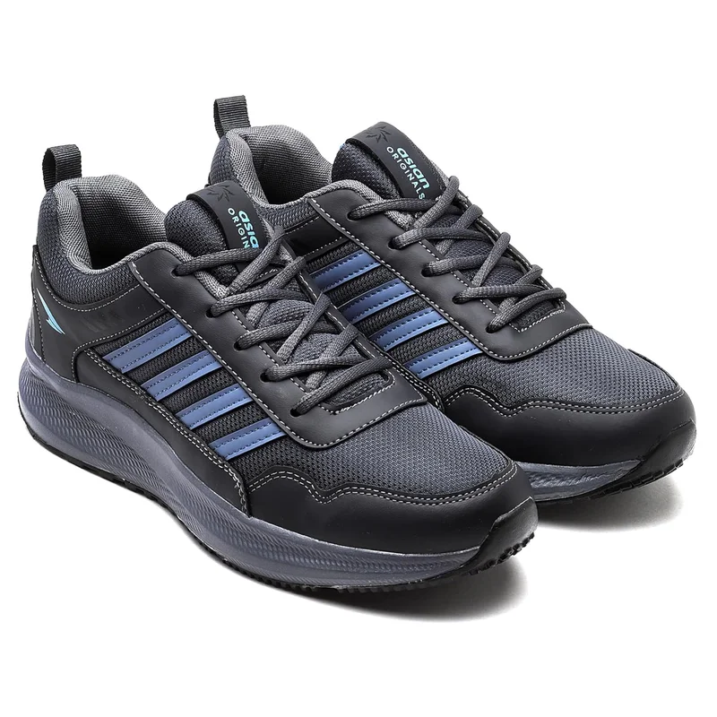 أسيان Lightweight Dark Grey Slate Running Shoes for Men and Boys