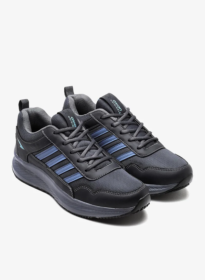 أسيان حذاء جري رمادي داكن خفيف للرجال والأولاد