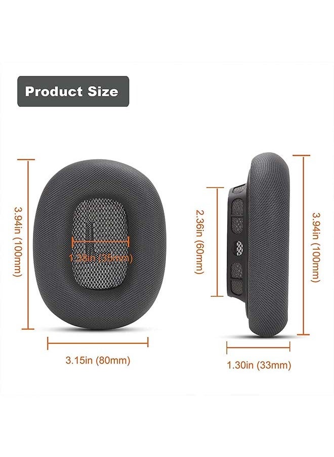 Generic - Ear Cushions for AirPods Max Headphones Earpads Replacement Ear Pad Covers Earmuffs with Protein Leather, Memory Foam and Magnet Black - Image 1