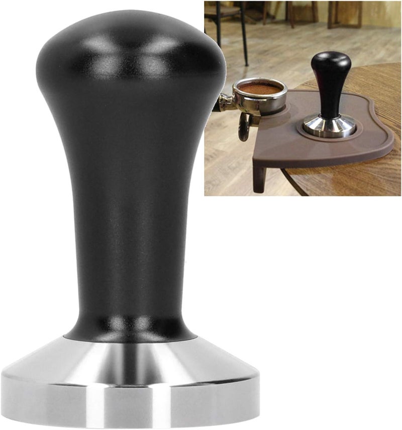 comfrt 58mm Espresso Coffee Tamper, Stainless Steel Flat Base Tamper for Espresso Machine (Black) - Image 5
