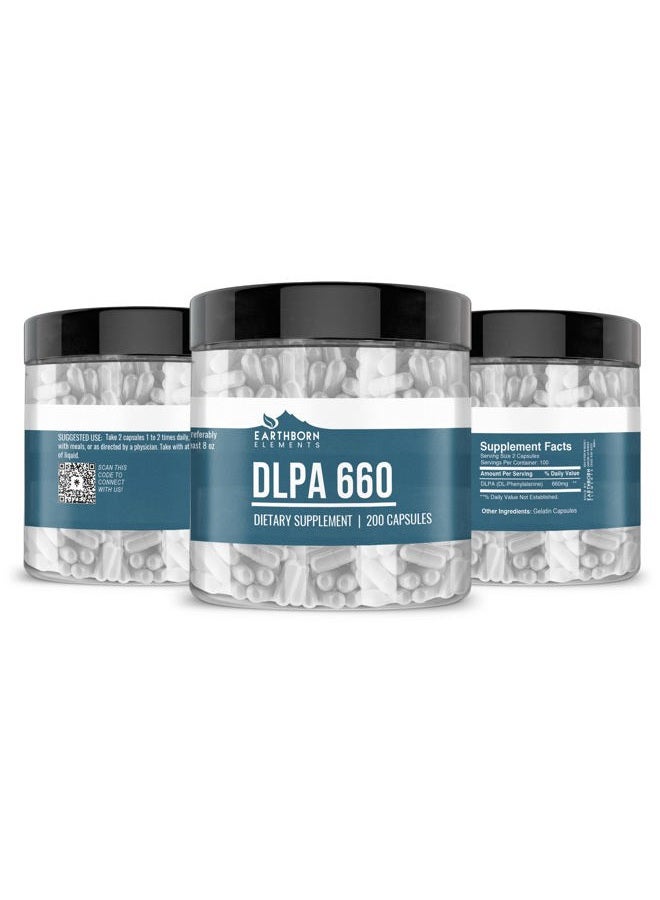 earthborn elements DL-فينيل ألانين 200 كبسولة، نقية وغير مخففة، بدون إضافات - Image 4