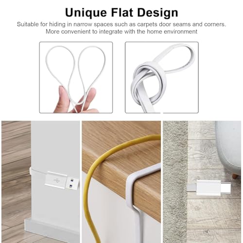 liangxinyun 2Pack 25FT Type C Extension Cable for CCTV Security Camera, Ring Pan-Tilt Indoor Cam 2024 Release,Tapo TP-Link 2K C120 Camera,Petcube Cam 360,Flat USB C Extension Charging Cord-NOT Micro USB - Image 3