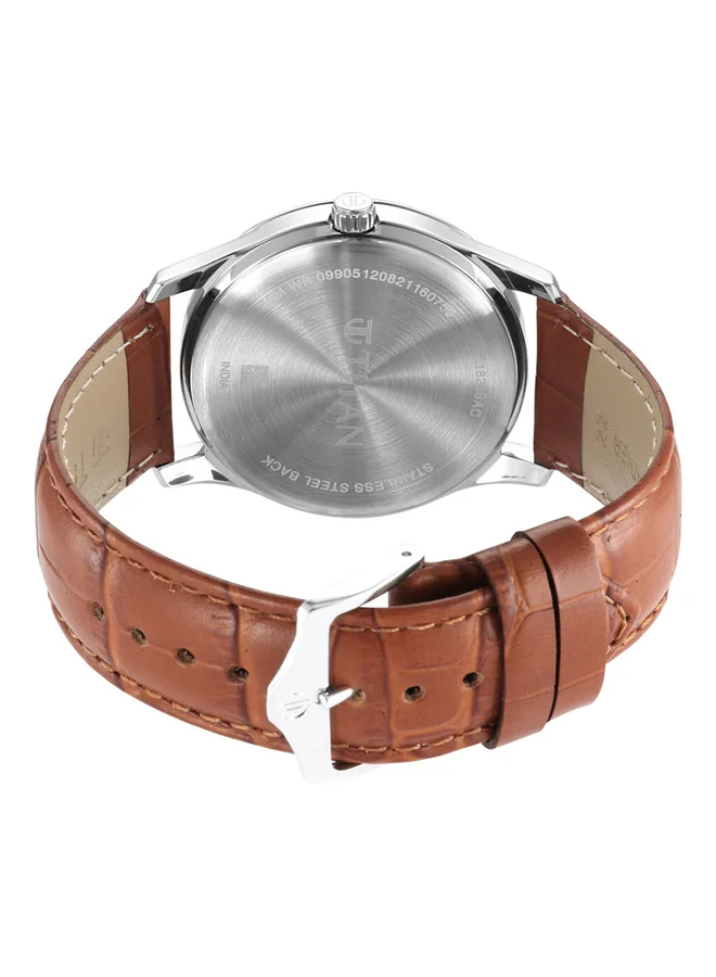 TITAN Leather Analog Wrist Watch 1823SL04