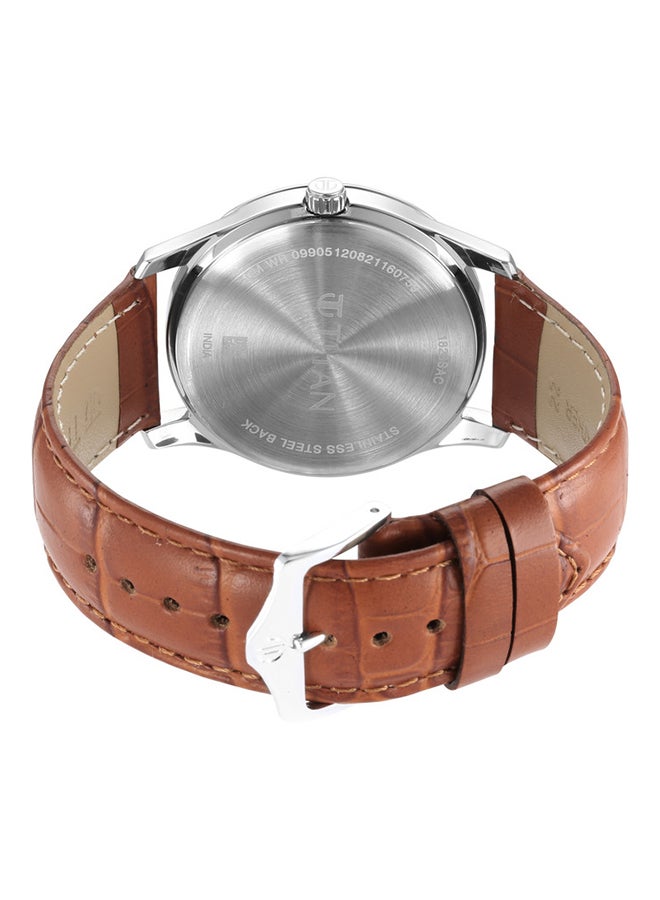 TITAN Leather Analog Wrist Watch 1823SL04 - Image 5