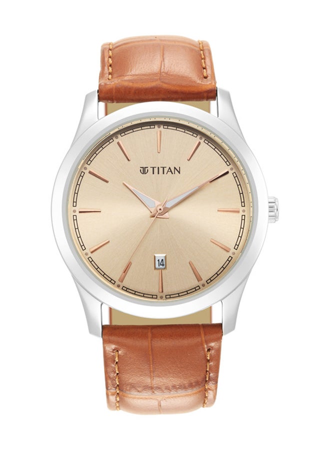 TITAN Leather Analog Wrist Watch 1823SL04 - Image 2