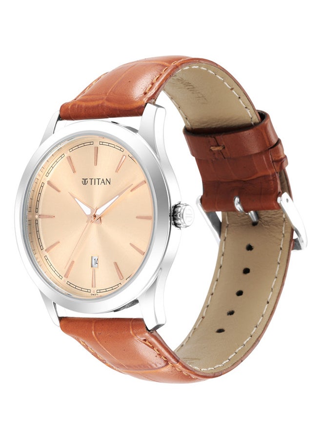 TITAN Leather Analog Wrist Watch 1823SL04 - Image 3