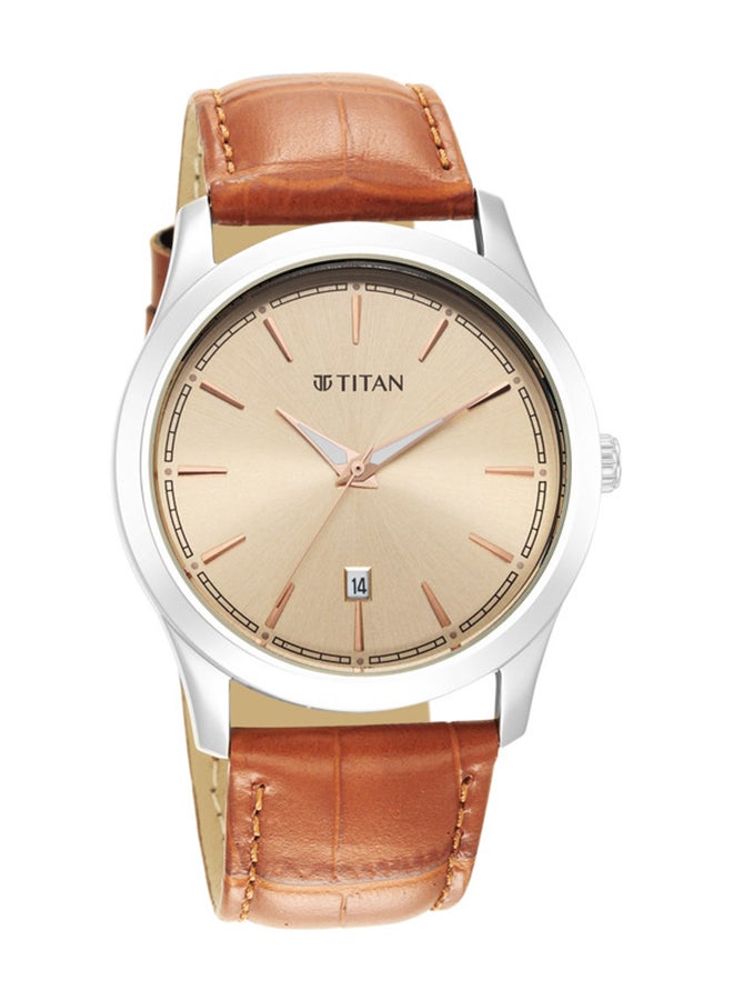 TITAN Leather Analog Wrist Watch 1823SL04 - Image 1