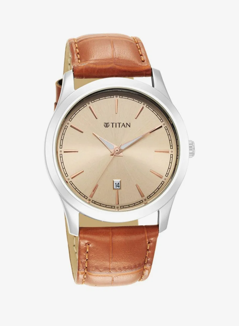 TITAN Leather Analog Wrist Watch 1823SL04
