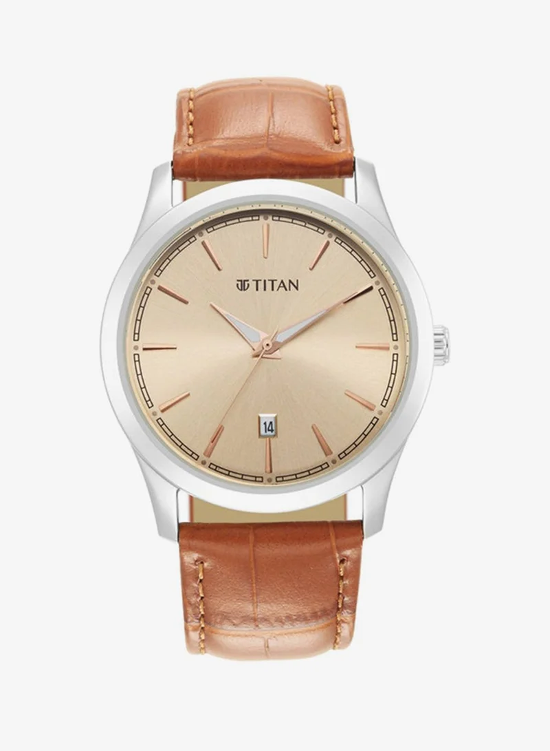 TITAN Leather Analog Wrist Watch 1823SL04