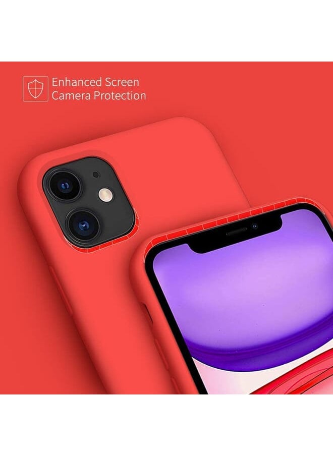 NuSense Case For Iphone 11 Pro Max, Case Cover With Liquid Silicone Rubber, Comfortable Grip, Soft Texture, Screen & Camera Protection, Velvety-Soft Lining, Shock-Absorbing For Iphone 11 Pro Max  (Red)  - Image 2