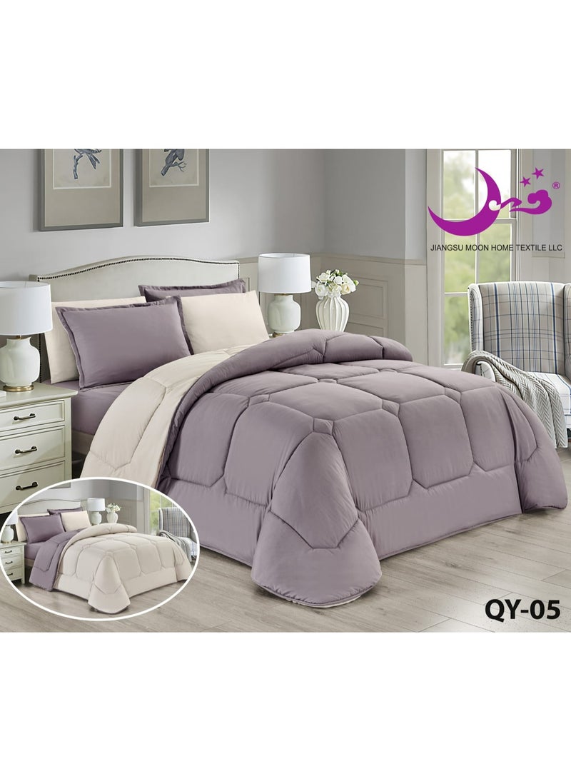 Moon Comforter Set Bedspread 6 Pieces Medium Filling Two Sides Microfiber 230x250 cm  - Image 1